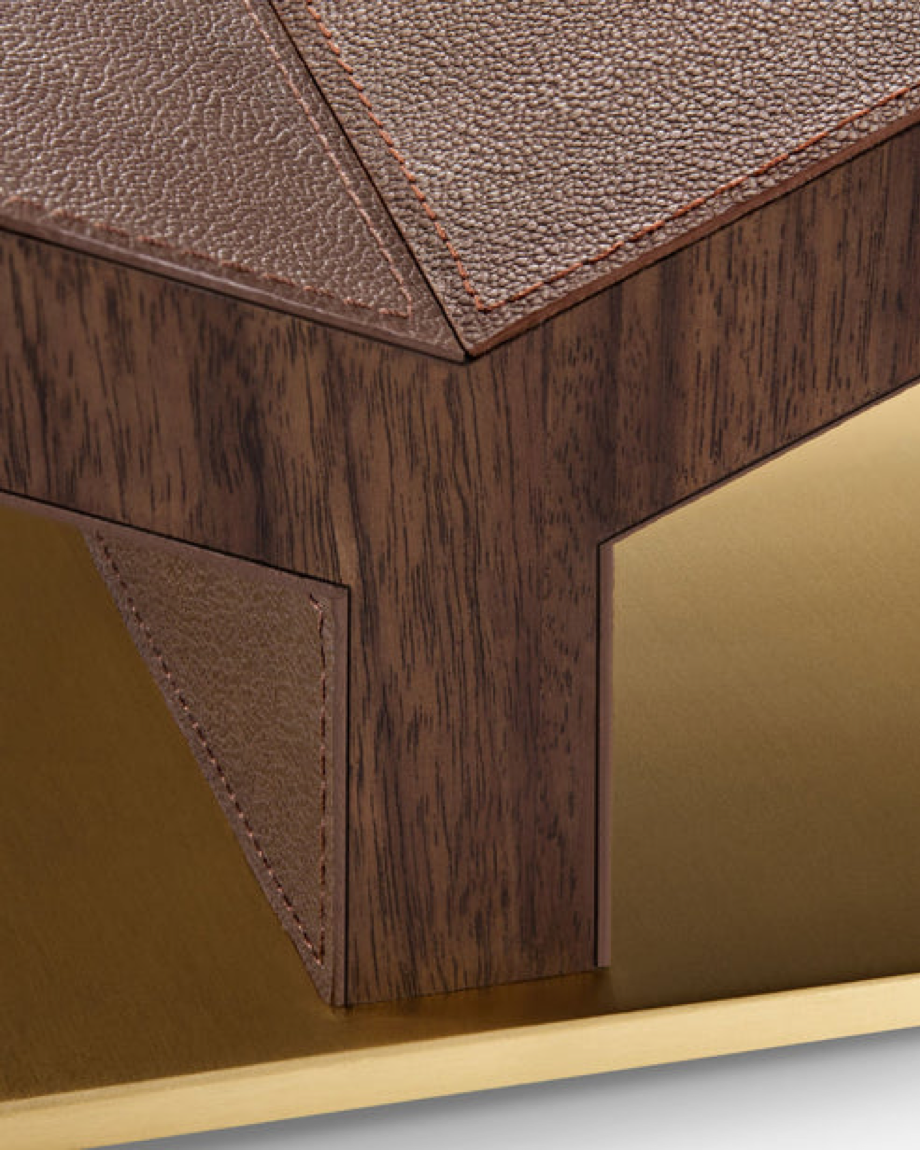 ASSOULINE - LIBRARY COLLECTION | COLLECTOR ULTIMATE BOOKSTAND BROWN PEBBLED LEATHER