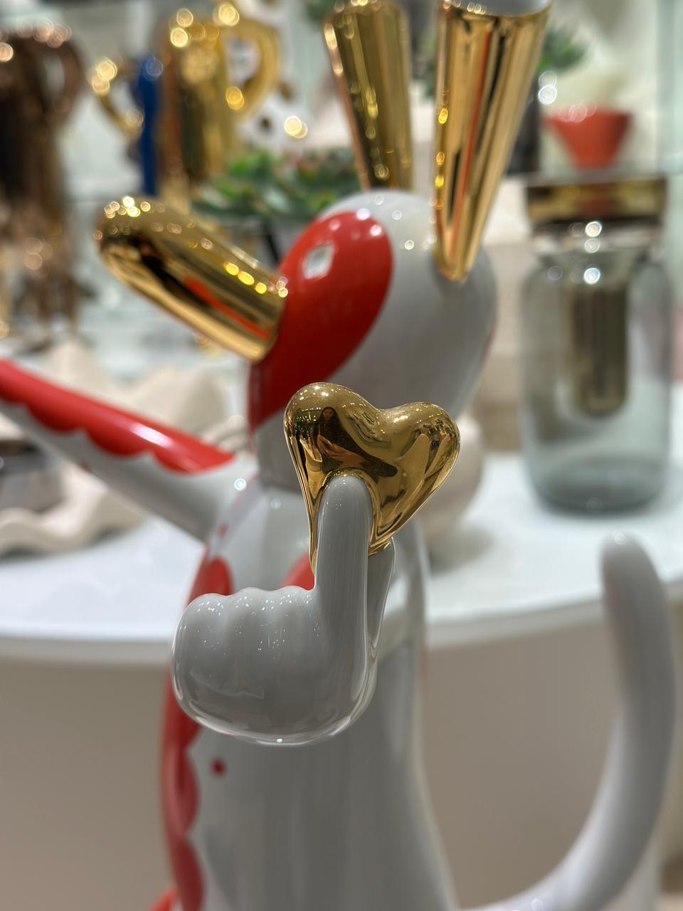 BOSA - LOVE NOW GLOSSY LIGHT GREY RED GRAPHICS AND GLOSY GOLD DETAILS