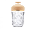 ST LOUIS FOLIA CLEAR WOOD BRUSHED BRASS FINISH PORTABLE LAMP