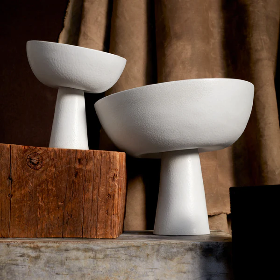TERRA BOWL ON STAND STONE M