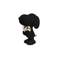 SNOOPY HEART BLACK AND GOLD