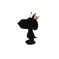 SNOOPY CROWN BLACK AND GOLD