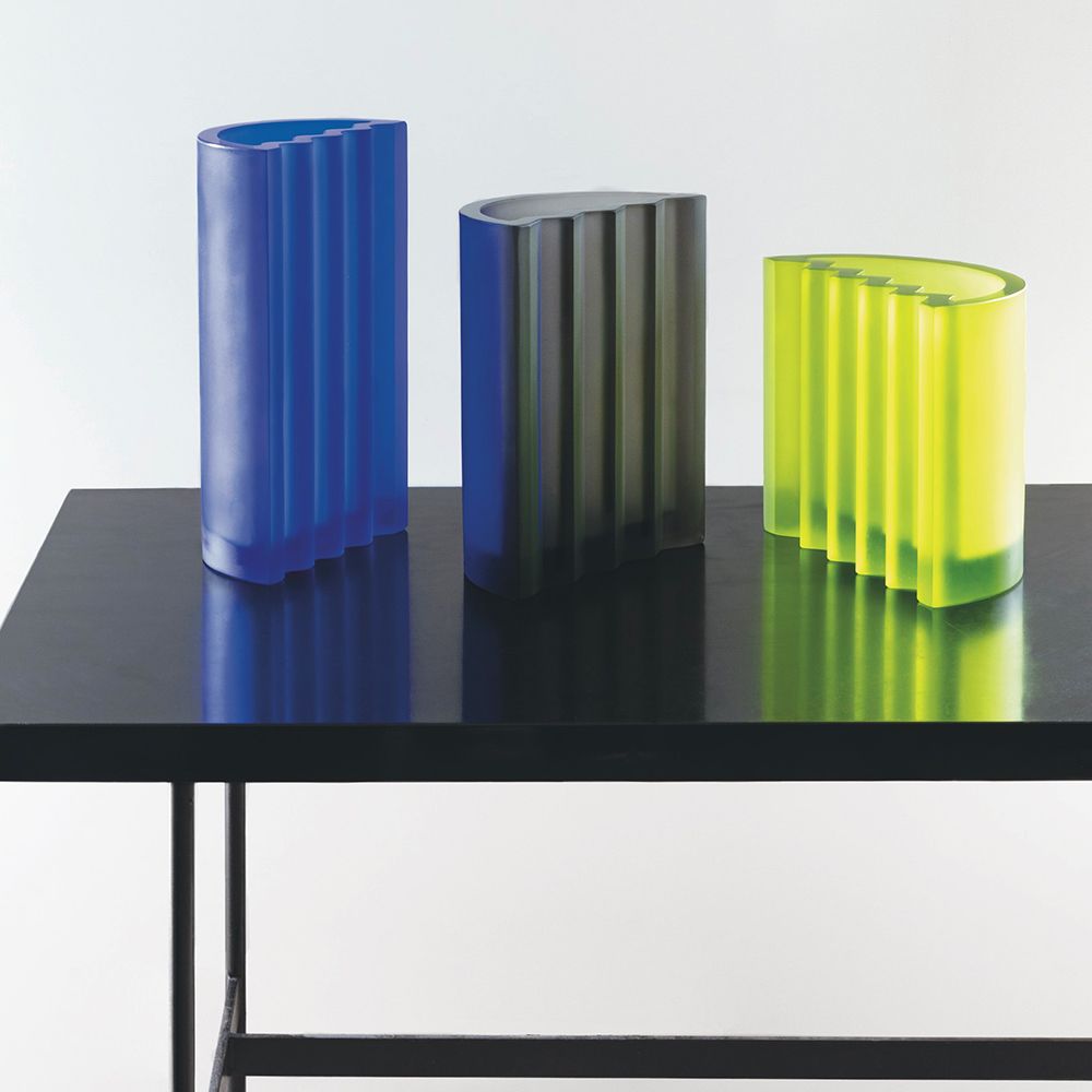 ZIGZAG VASES SET GREEN, BLUE AND GREEN